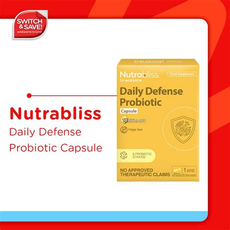 NUTRABLISS BY WATSONS Daily Defense Probiotic Capsule .